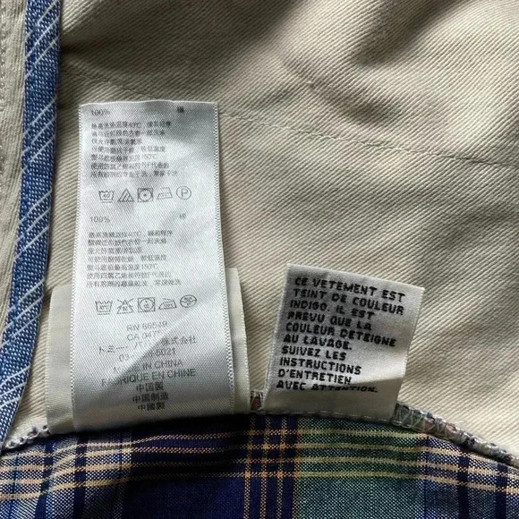 Tommy Bahama Mens 36 Blue Plaid Flat Front‎ Island Beach Chino Shorts EUC - Picture 11 of 15